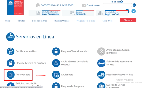 Cómo pedir hora en el registro civil de Chile paso a paso 2